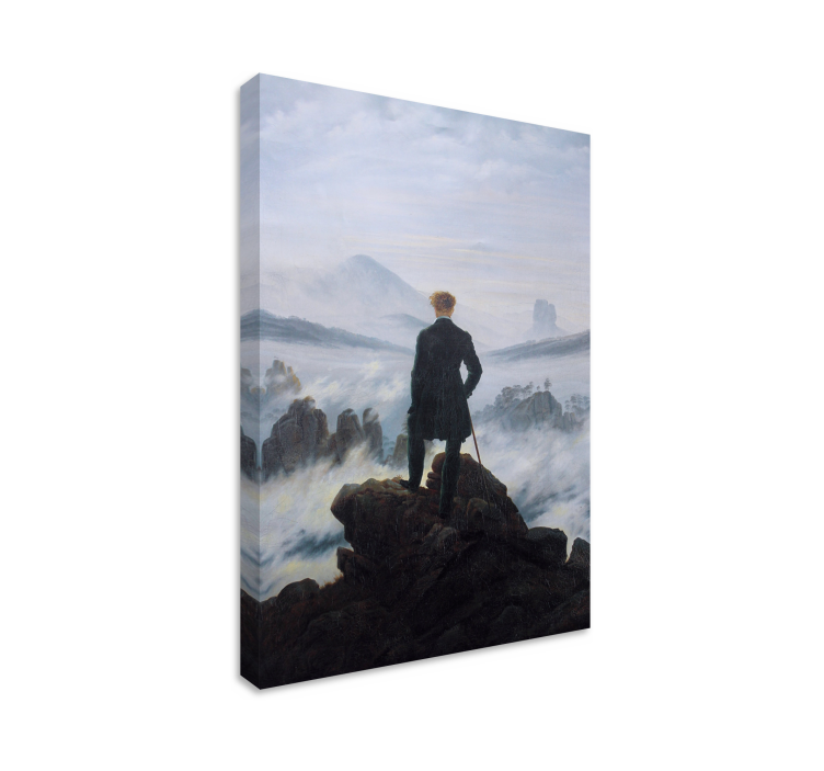 Wanderer above the Sea of Fog canvas art - TenStickers
