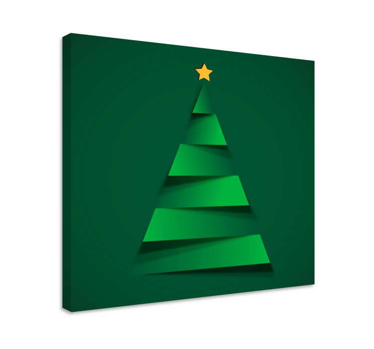 Modern Christmas tree canvas art - TenStickers