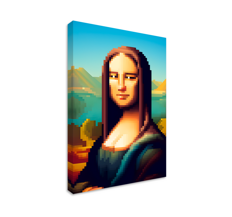 Gioconda pixel art canvas  - TenStickers