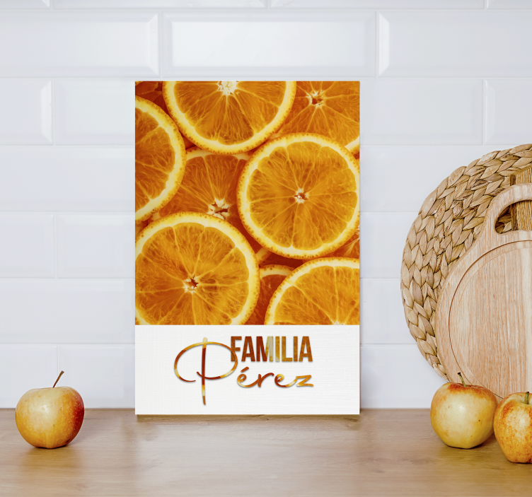 Orange fruit canvas wall decoration - TenStickers