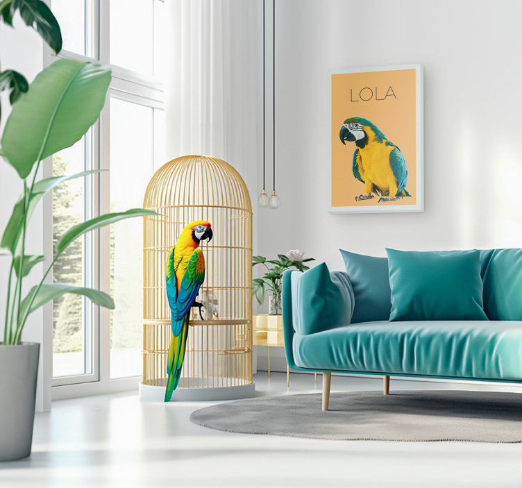 Minimalist pet portrait office canvas art - TenStickers