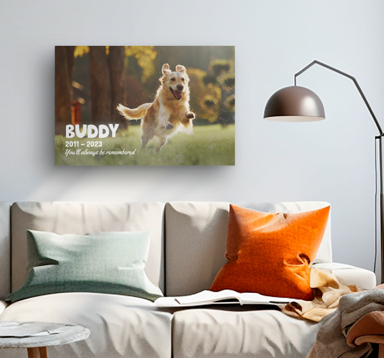 Pet epitaph living room canvas - TenStickers