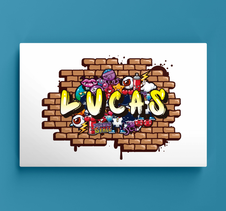 Custom graffiti childrens wall art canvas - TenStickers