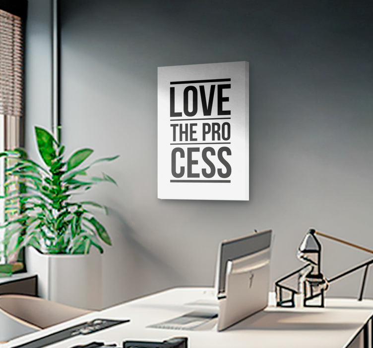 love the process text inspirational wall art - TenStickers