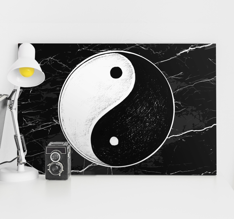 Zen canvas art yin yang design - TenStickers