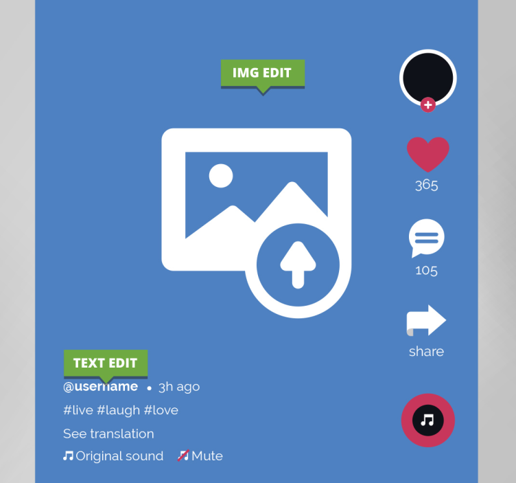 Tik Tok Customised Canvas Print - TenStickers