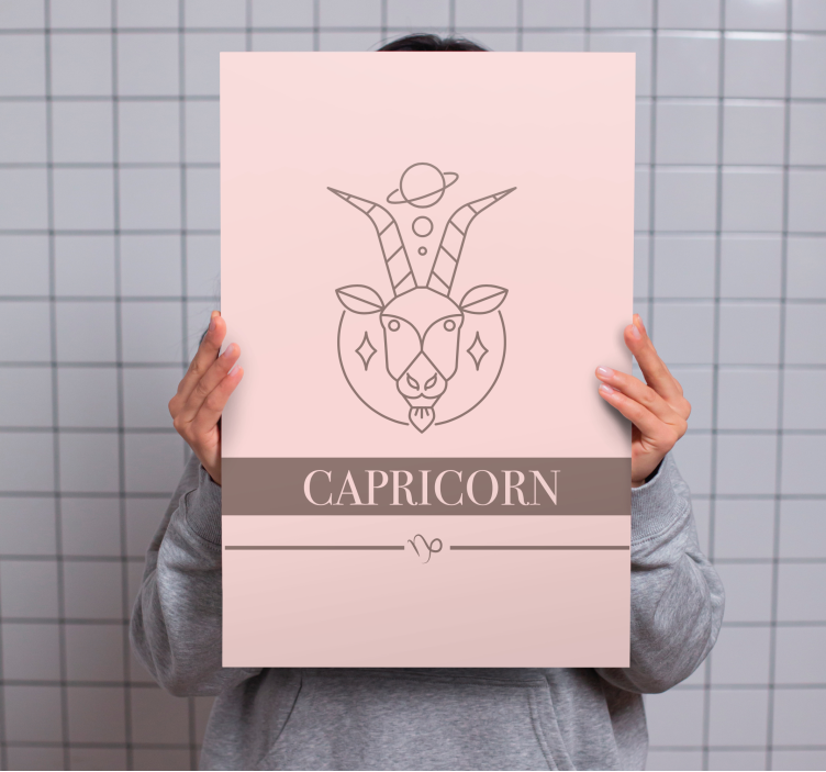 Abc canvas wall art capricorn zodiac symbol - TenStickers