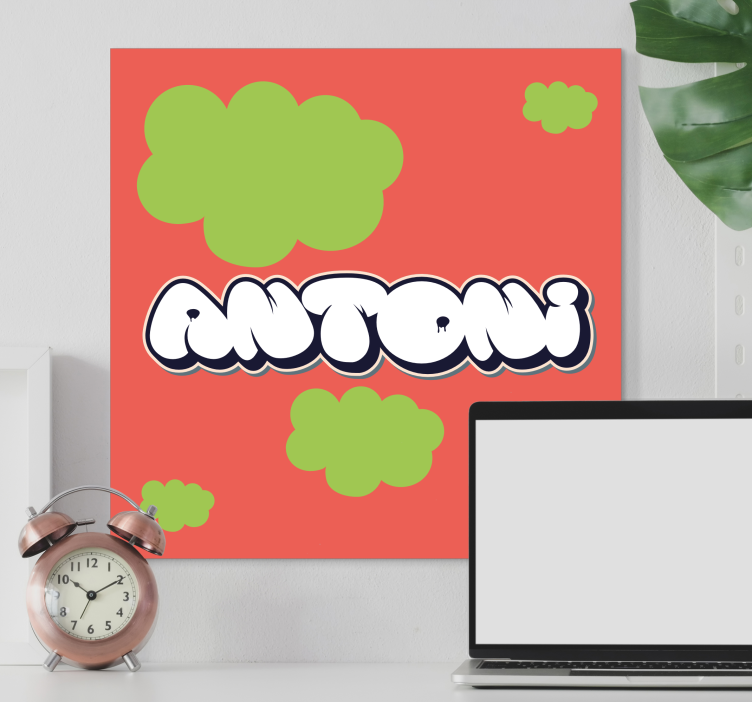 Abc canvas wall art in whimsical lettering style - TenStickers