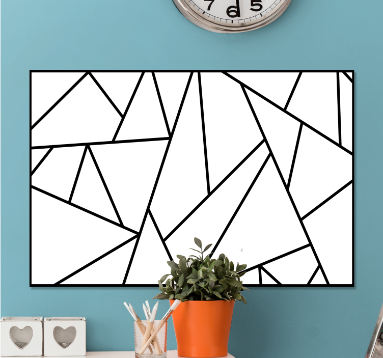 Angular patterns abstract wall art - TenStickers