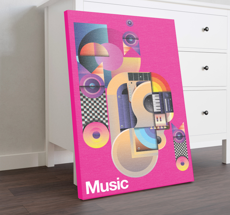Abstract Synthesizer music canvas art - TenStickers