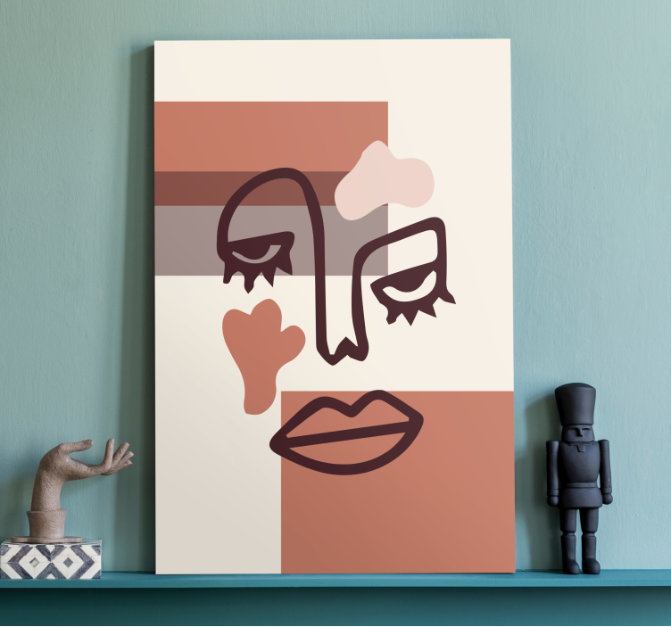 Abstract wall art abstract face art - TenStickers