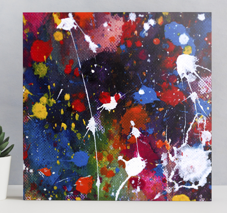 Abstract wall art colorful splash designs - TenStickers
