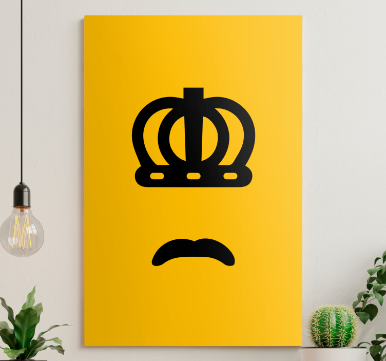Abstract wall art crown face emblem - TenStickers