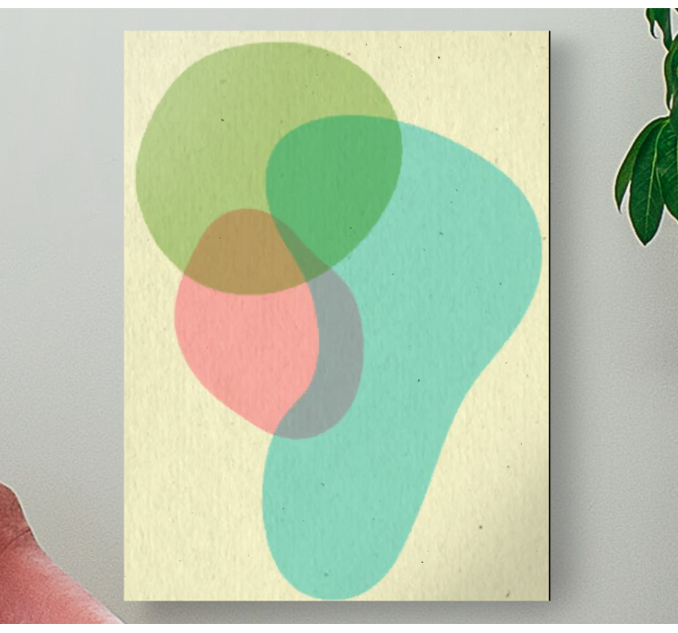 Abstract wall art fluid shape design - TenStickers