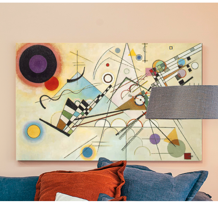 Abstract wall art geometric shape design - TenStickers