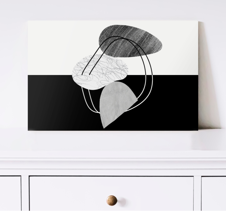 Abstract wall art geometric shapes blend - TenStickers