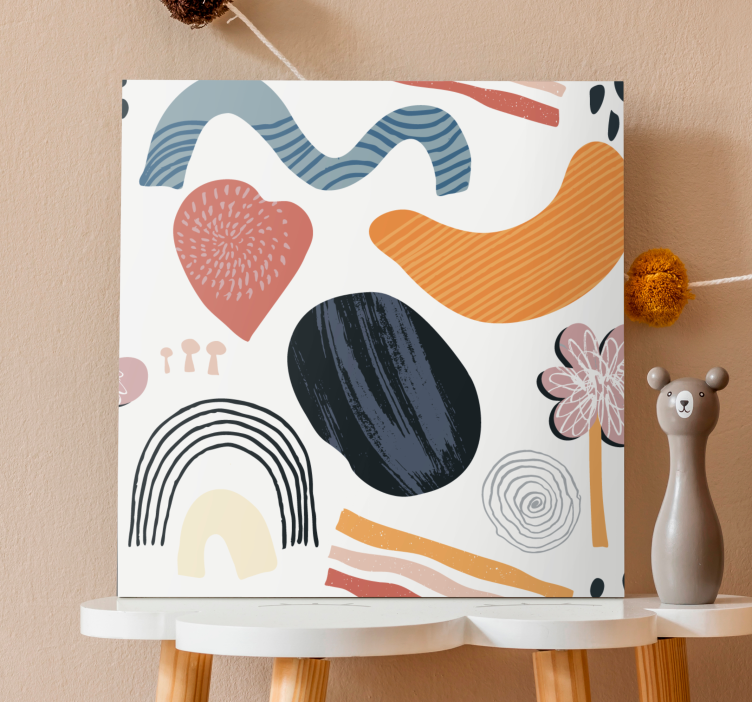 Abstract wall art inspired by vibrant natural forms - TenStickers