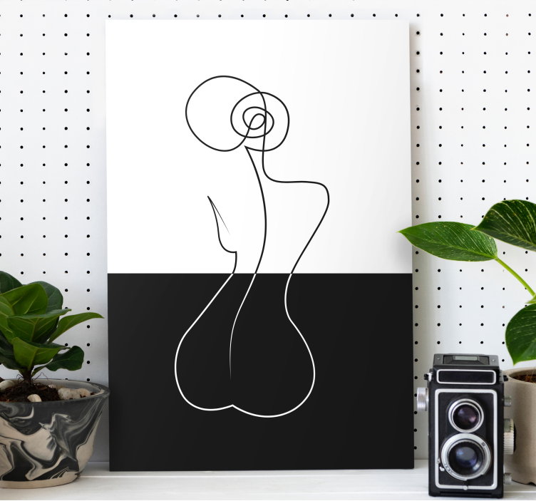 Abstract wall art minimalist line drawing - TenStickers
