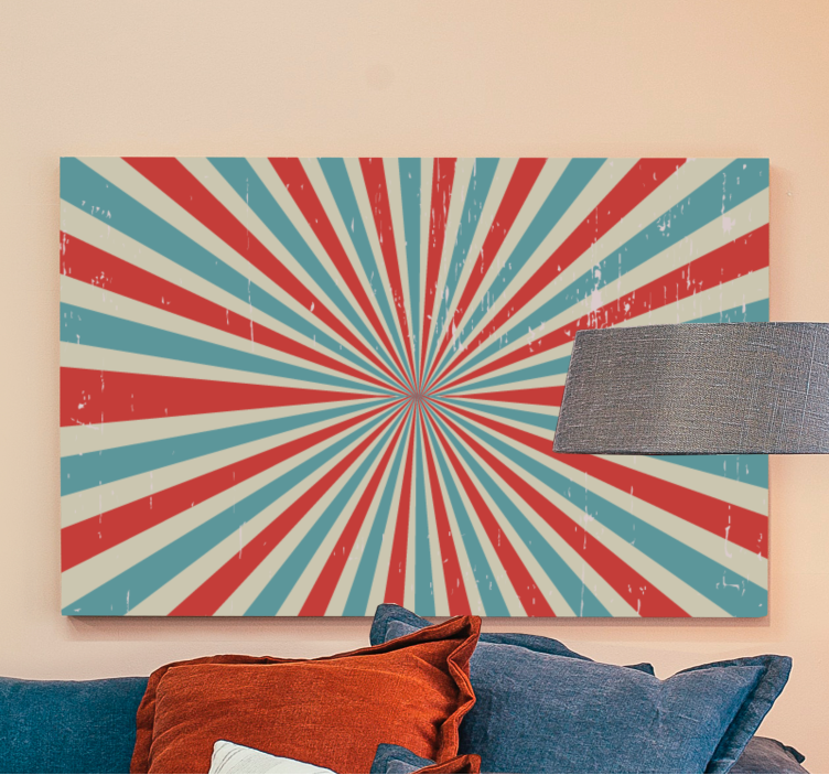 Abstract wall art radiating pattern design - TenStickers