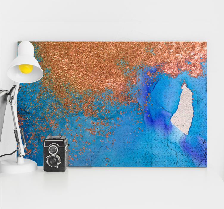 Abstract wall art textured blue design - TenStickers