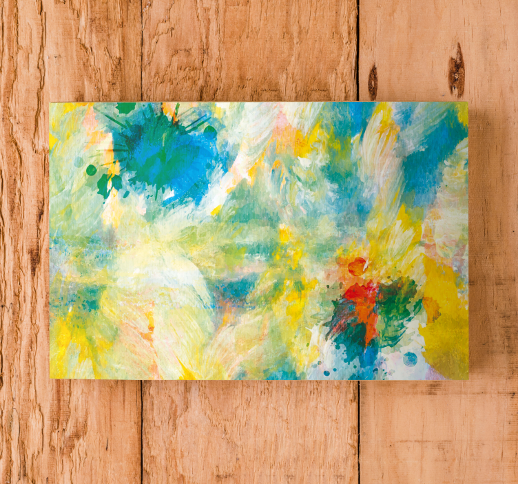 Abstract wall art vibrant color burst - TenStickers