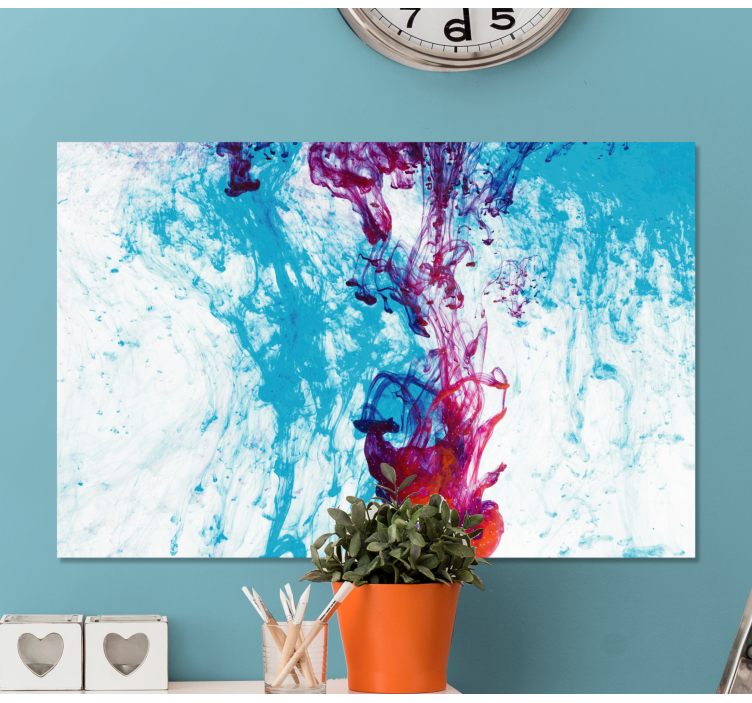 Abstract wall art vibrant color flow - TenStickers
