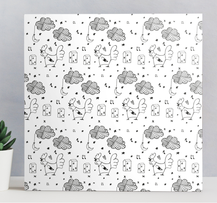 Animal canvas wall art charming feathered friends - TenStickers