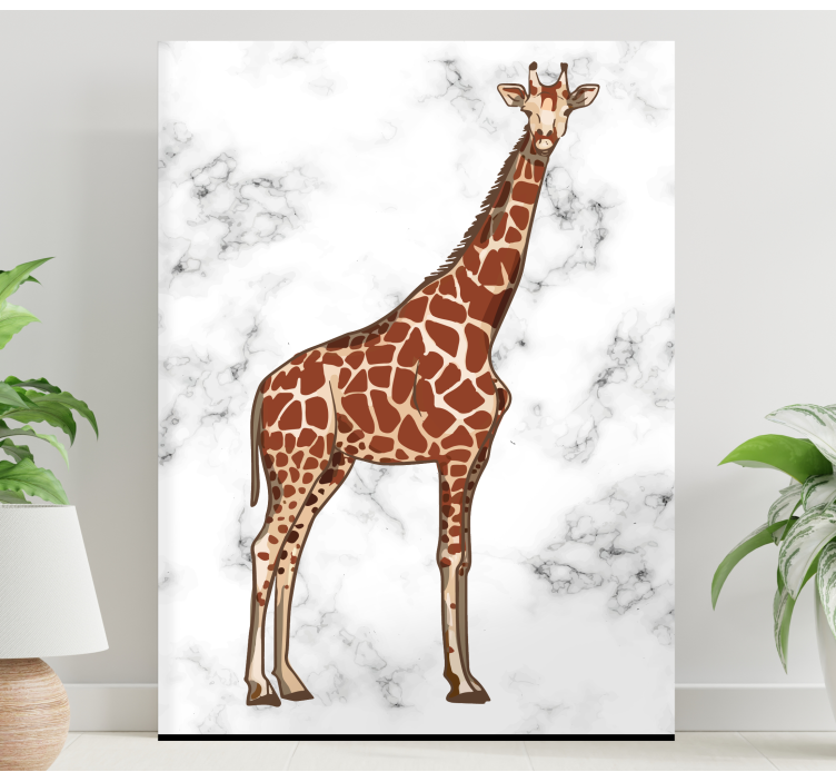 Animal canvas wall art giraffe standing tall - TenStickers
