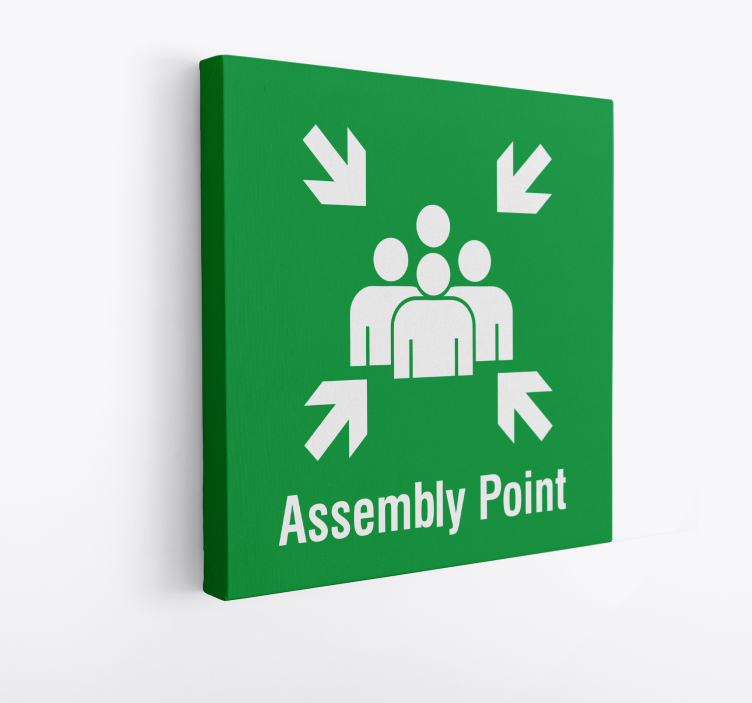 Assembly point canvas print - TenStickers