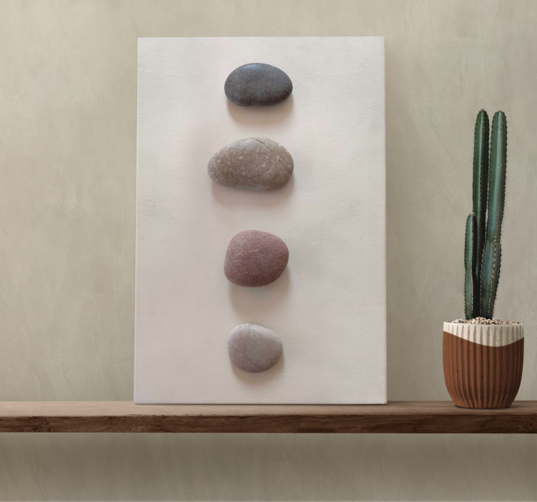 Beach stones zen canvas art - TenStickers