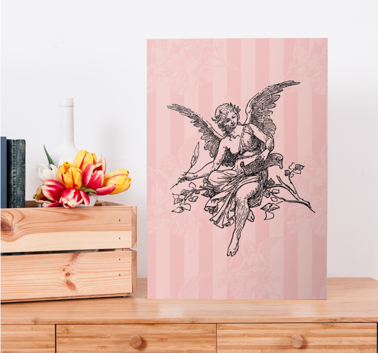 Canvas art cherubic figure grace - TenStickers