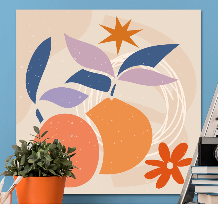 Citrus Fruit Composition fruit canvas wall art - TenStickers