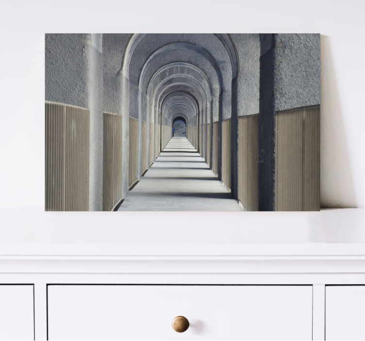 Cityscape wall art architectural arches view - TenStickers