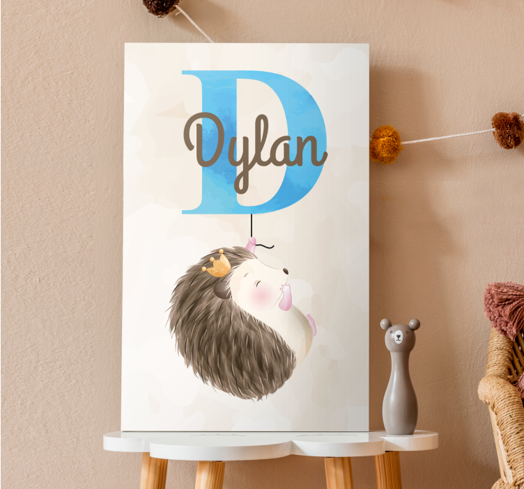 Cocktail canvas cute hedgehog illustration - TenStickers