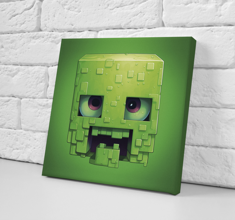 creepy pixel character video game canvas art - TenStickers