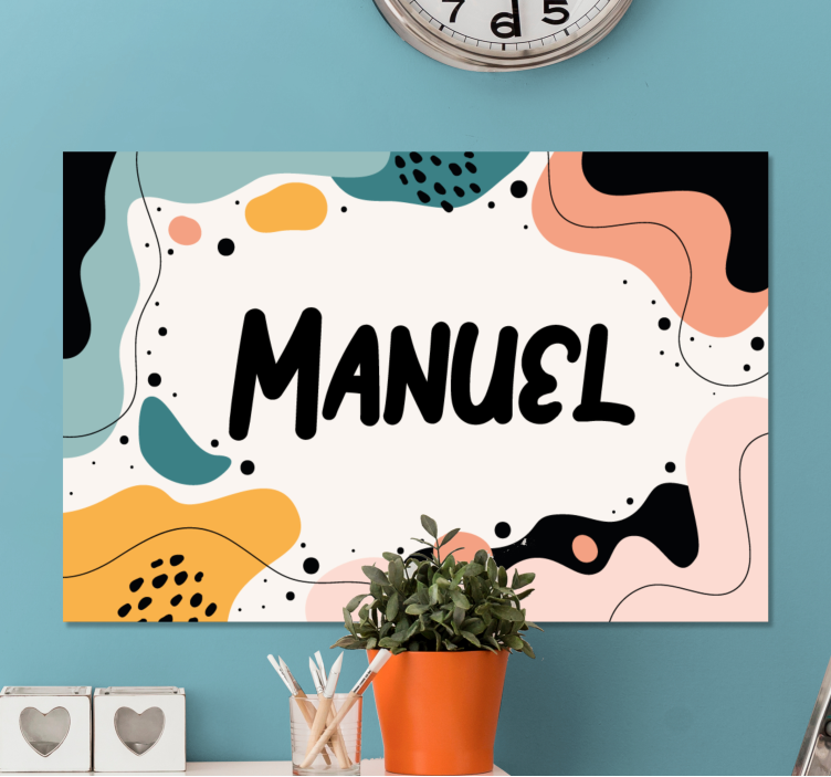 Custom canvas print personalized name art - TenStickers