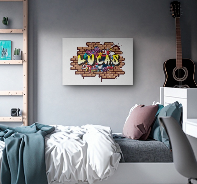 Custom graffiti childrens wall art canvas - TenStickers