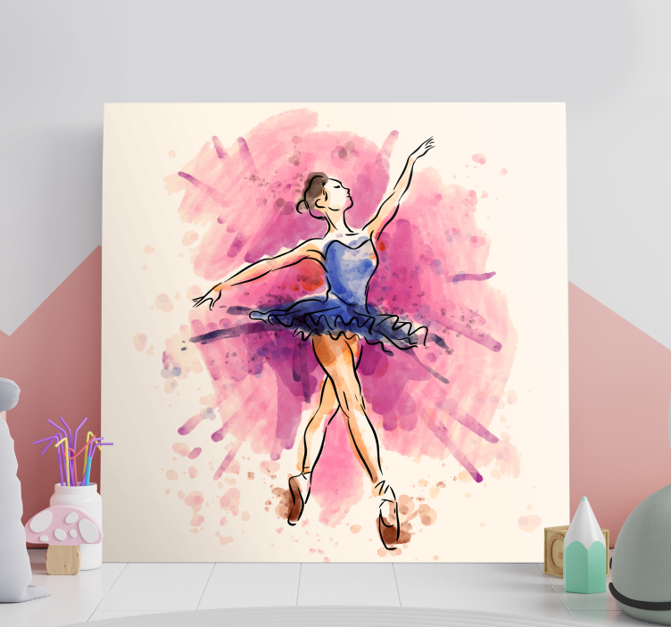 Dancer canvas graceful ballet showcase - TenStickers