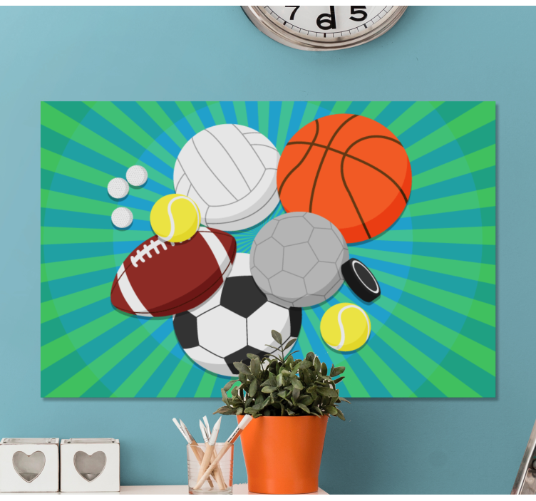Diverse Sport Balls sports canvas art - TenStickers