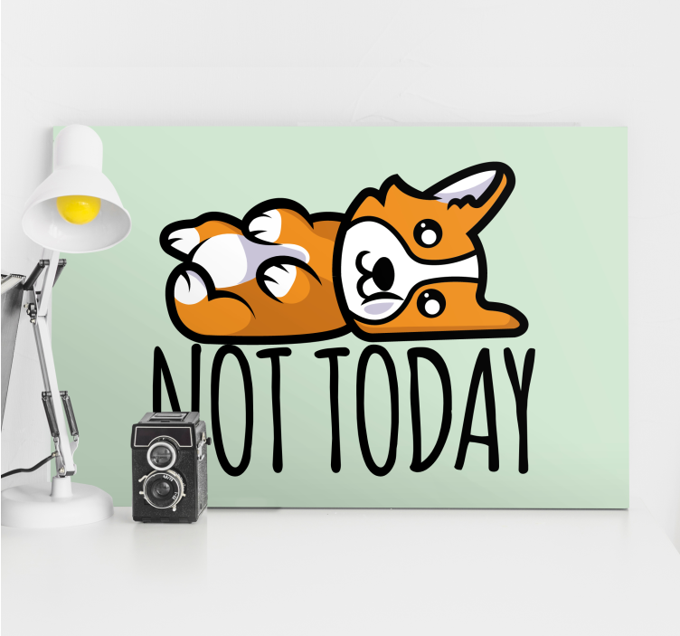Dog wall art corgi lying down - TenStickers