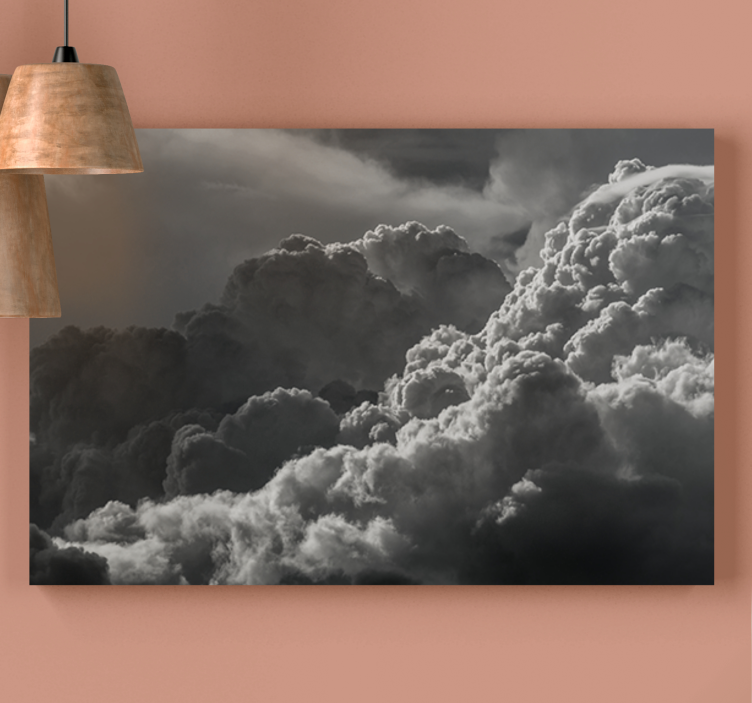 Dramatic cloud formations landscape canvas - TenStickers