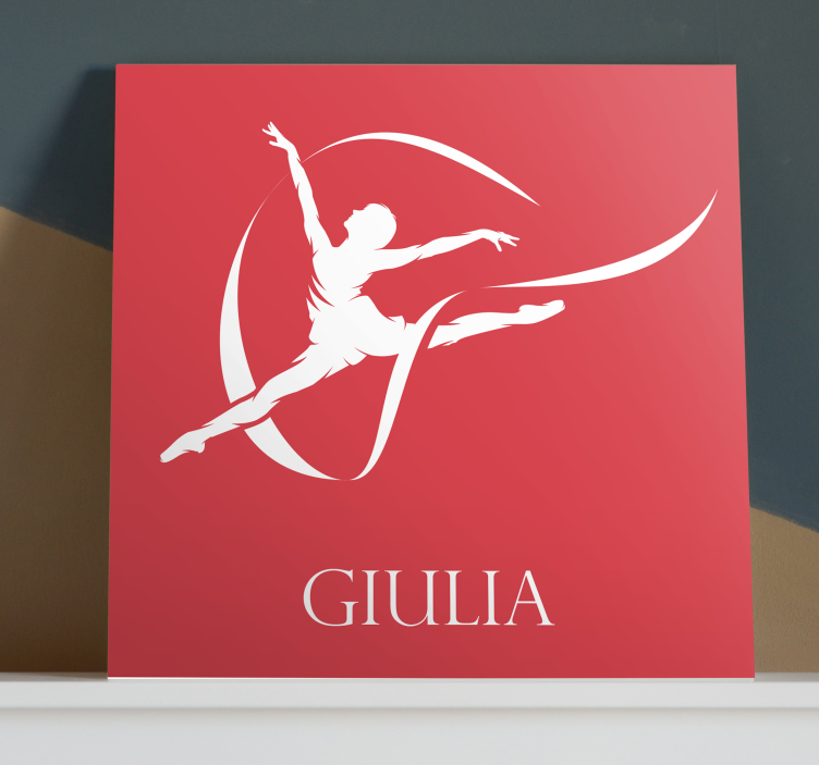 Elegant Ballet Dancer Silhouette dance canvas art - TenStickers