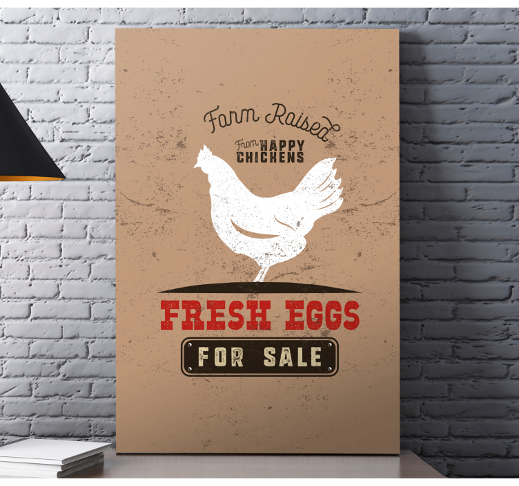 Farm Fresh Eggs abc canvas wall art - TenStickers
