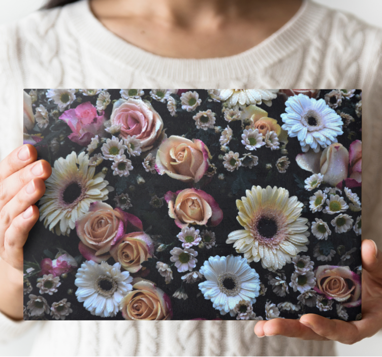 Flowers canvas beautiful floral design - TenStickers
