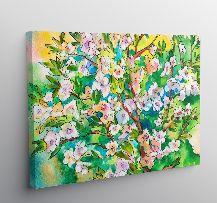 Flowers canvas blooming floral arrangement - TenStickers