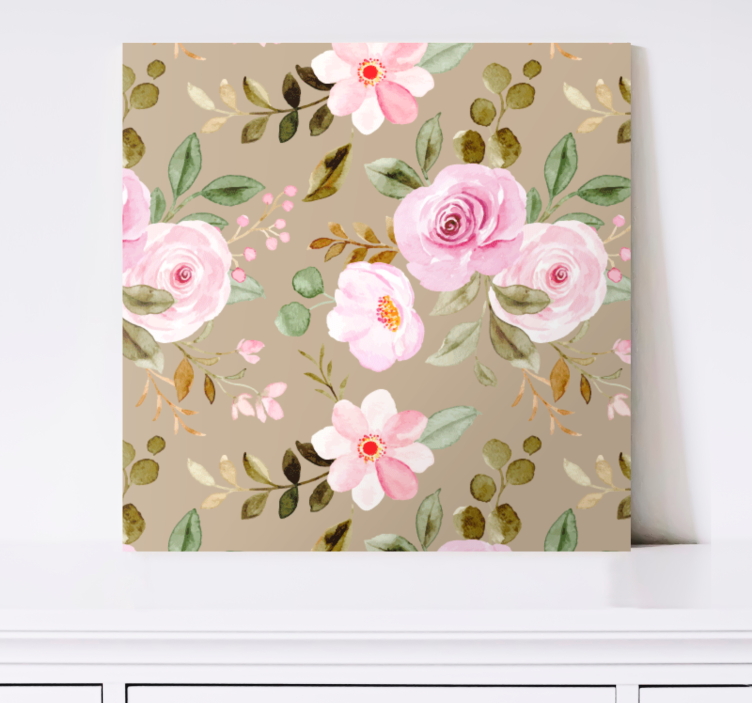 Flowers canvas blush bloom arrangement - TenStickers