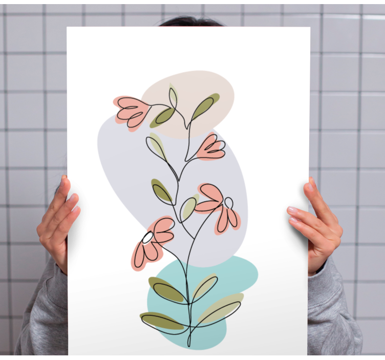 Flowers canvas botanical floral arrangement - TenStickers