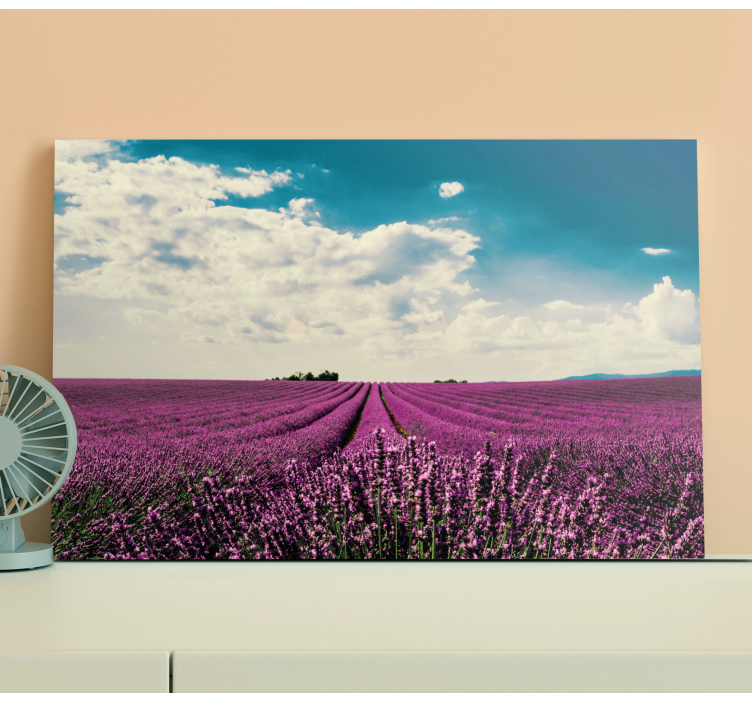 Flowers canvas lavender field landscape - TenStickers