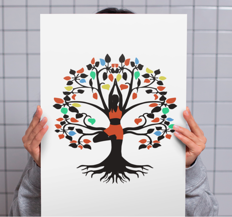Flowers canvas nature's tree spirit - TenStickers