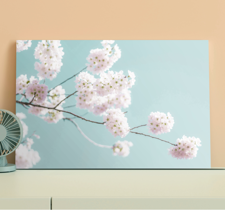 Flowers canvas sakura bloom stem - TenStickers